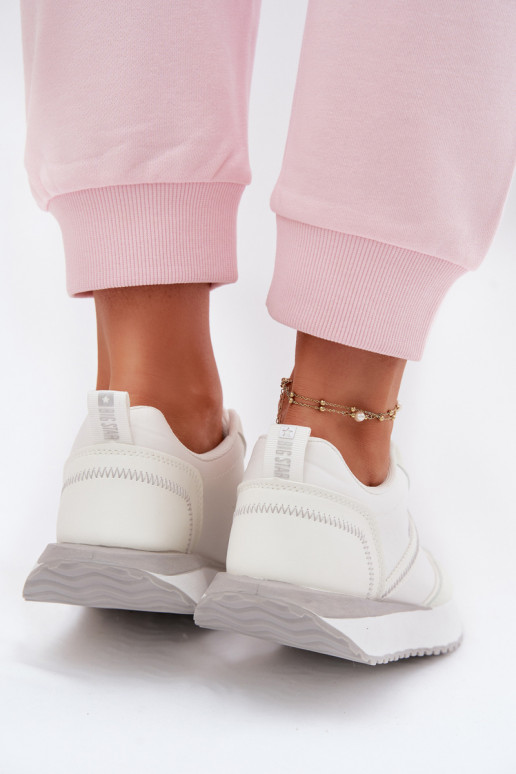 Scarpe modello sneakers Femminile con una piattaforma Big Star TT274279 Colore bianco