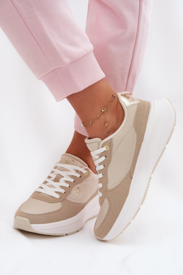 Scarpe sportive da donna con plateau GAP PENELOPE GPIN6155300049 color sabbia 2