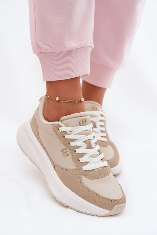 Scarpe modello sneakers Femminile con una piattaforma GAP PENELOPE GPIN6155300049 beige