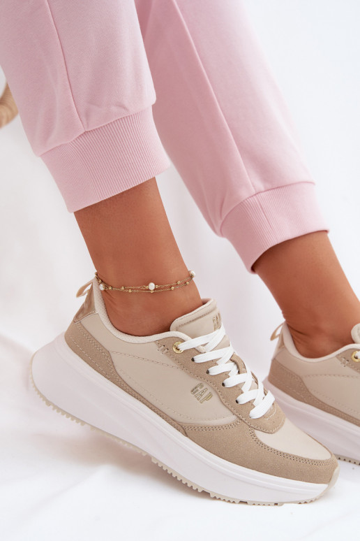 Scarpe modello sneakers Femminile con una piattaforma GAP PENELOPE GPIN6155300049 beige