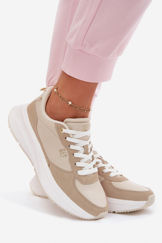 Scarpe modello sneakers Femminile con una piattaforma GAP PENELOPE GPIN6155300049 beige