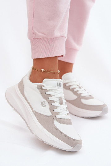 Scarpe sportive da donna con plateau GAP PENELOPE GPIN6155300061 color bianco 2