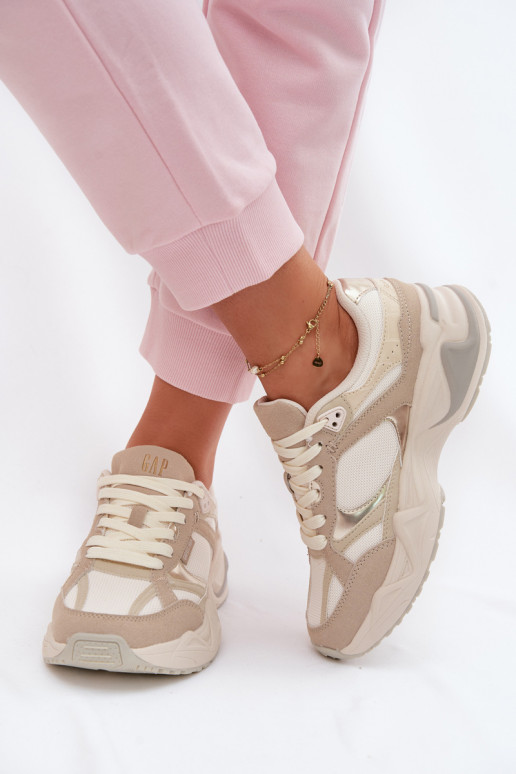 Scarpe modello sneakers Femminile con una piattaforma GAP MARATHON GPIN6154923895 beige