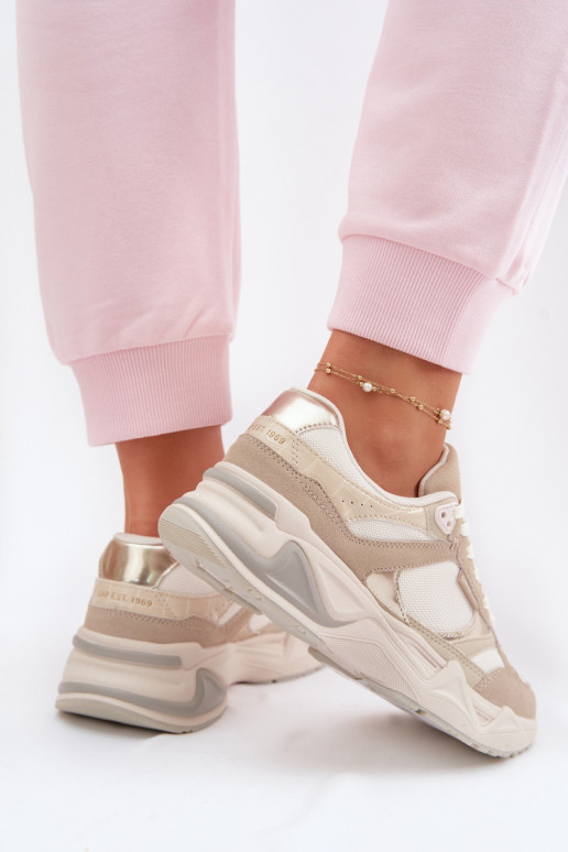 Scarpe modello sneakers Femminile con una piattaforma GAP MARATHON GPIN6154923895 beige
