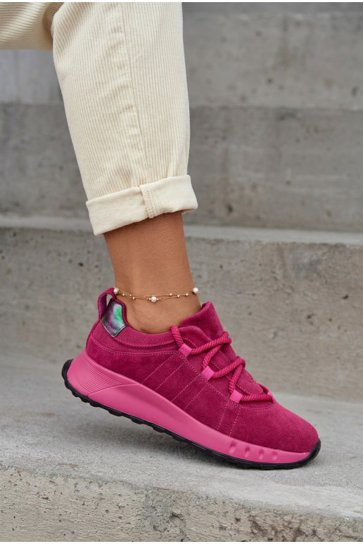 Sneakers in suede da donna Bemela color rosa