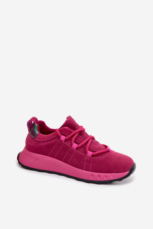 Sneakers in suede da donna Bemela color rosa
