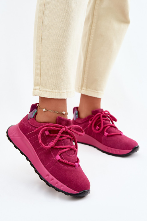 Sneakers in suede da donna Bemela color rosa