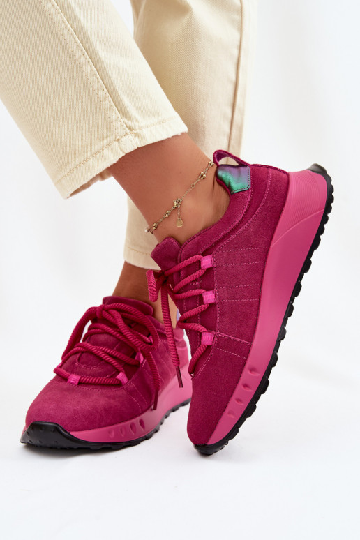 Sneakers in suede da donna Bemela color rosa