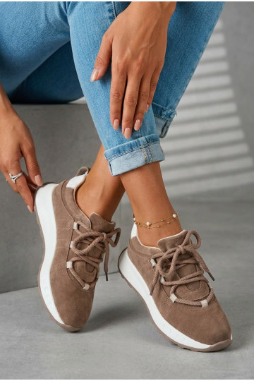 Sneakers in suede da donna Bemela color marrone 2