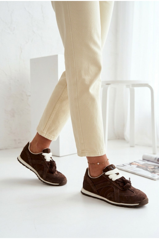 dalla pelle scamosciata Scarpe modello sneakers Femminile Vinceza 86427 CzekoladoAe