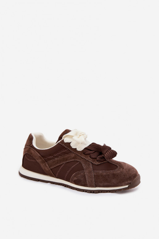 dalla pelle scamosciata Scarpe modello sneakers Femminile Vinceza 86427 CzekoladoAe