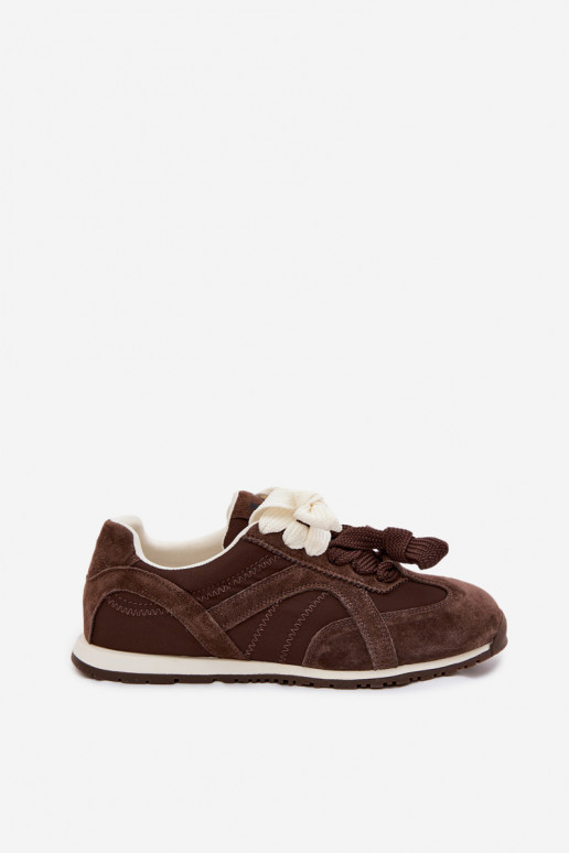 dalla pelle scamosciata Scarpe modello sneakers Femminile Vinceza 86427 CzekoladoAe