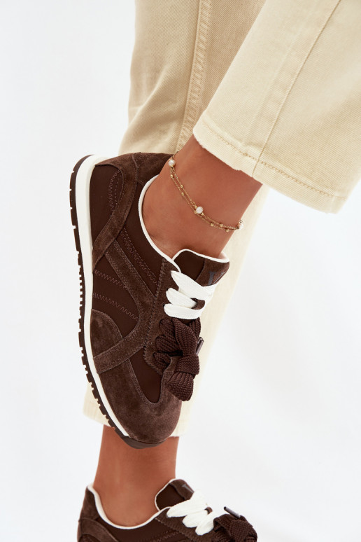 dalla pelle scamosciata Scarpe modello sneakers Femminile Vinceza 86427 CzekoladoAe