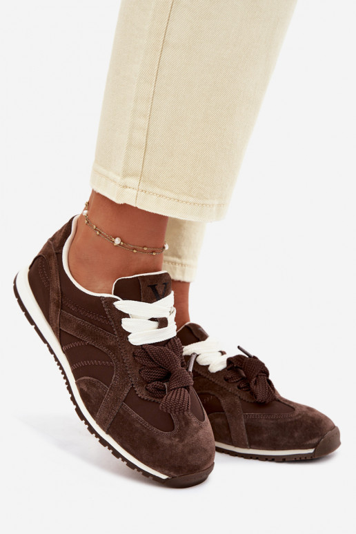 dalla pelle scamosciata Scarpe modello sneakers Femminile Vinceza 86427 CzekoladoAe