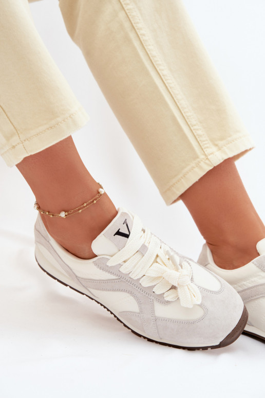 dalla pelle scamosciata Scarpe modello sneakers Femminile Vinceza 86427 colore grigio