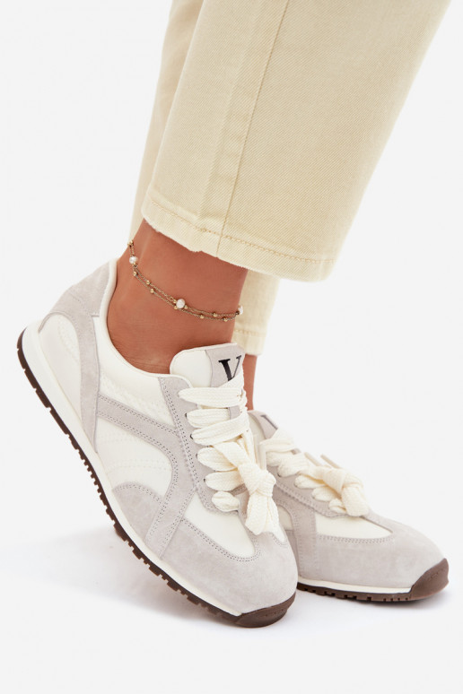 dalla pelle scamosciata Scarpe modello sneakers Femminile Vinceza 86427 colore grigio