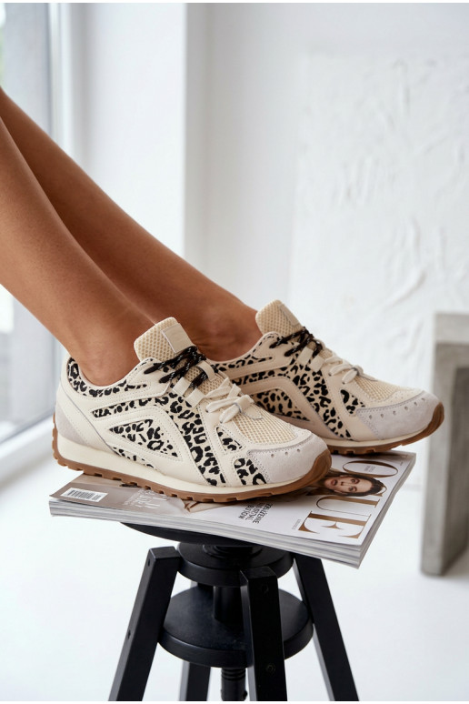 Pelle dalla pelle scamosciata Scarpe modello sneakers Femminile Big Star TT274549 beige