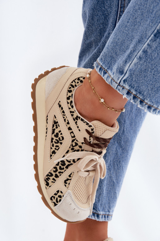 Pelle dalla pelle scamosciata Scarpe modello sneakers Femminile Big Star TT274549 beige