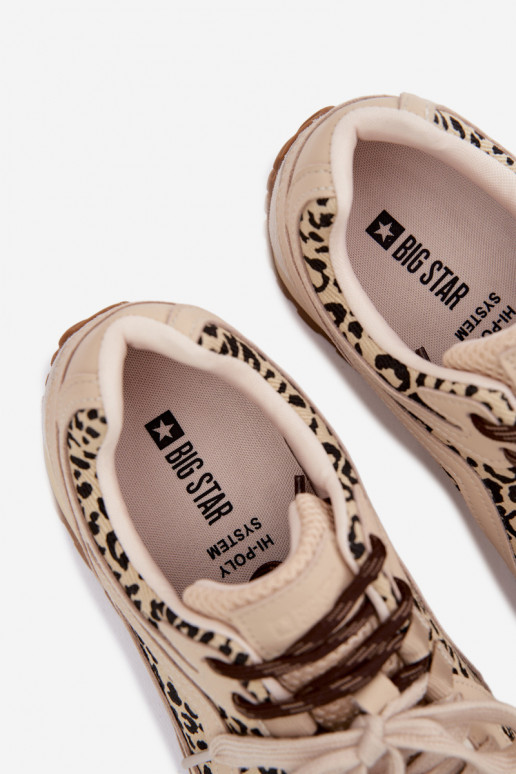 Pelle dalla pelle scamosciata Scarpe modello sneakers Femminile Big Star TT274549 beige