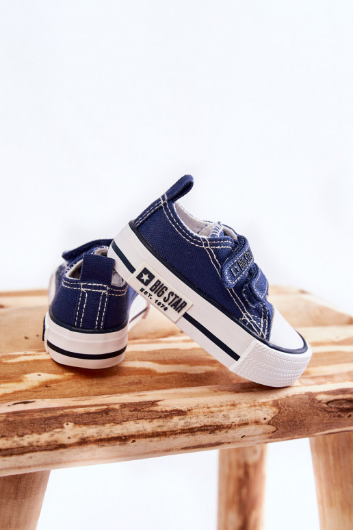 Infantile  scarpe casual con chiusure adesive BIG STAR KK374081 blu scuro