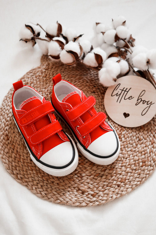 Infantile  scarpe casual con chiusure adesive BIG STAR KK374082 colore rosso