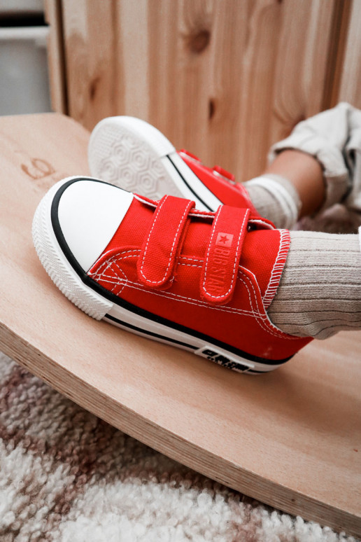 Infantile  scarpe casual con chiusure adesive BIG STAR KK374082 colore rosso