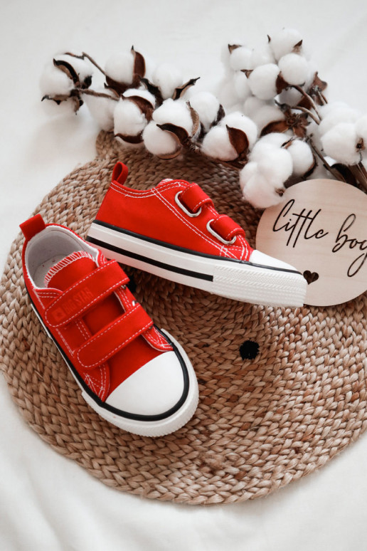 Infantile  scarpe casual con chiusure adesive BIG STAR KK374082 colore rosso