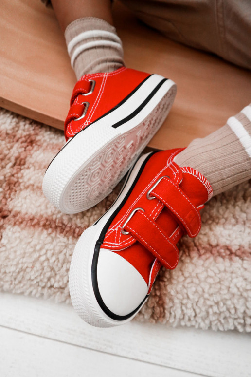 Infantile  scarpe casual con chiusure adesive BIG STAR KK374082 colore rosso