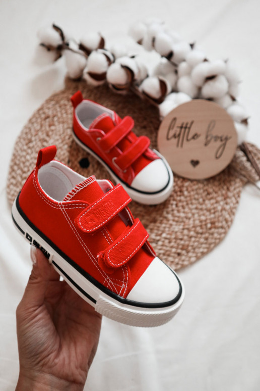 Infantile  scarpe casual con chiusure adesive BIG STAR KK374082 colore rosso