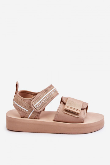 Sandali da donna con chiusure adesive Big Star LL274787 color sabbia