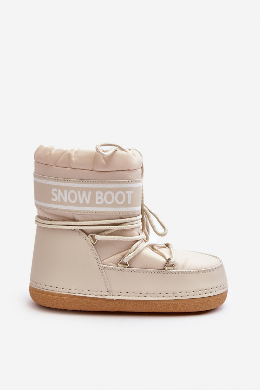 Femminile Stivali invernali stringati beige Soia