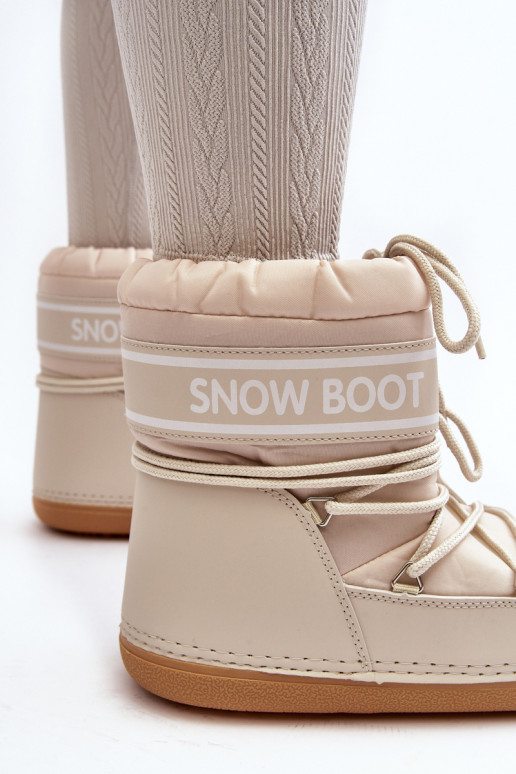Femminile Stivali invernali stringati beige Soia