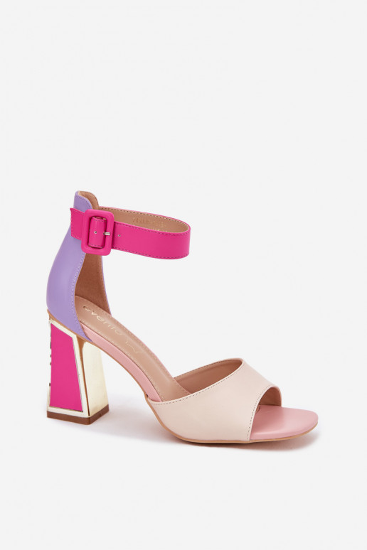 Stile elegante Sandali con tacco alto da donna beige-colore rosa Rosazara