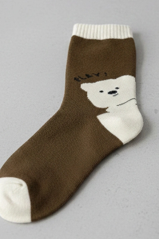 Calze marroni con orsacchiotto Sella