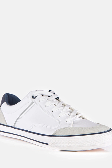 Scarpe sportive bianche da uomo con inserti blu scuro William
