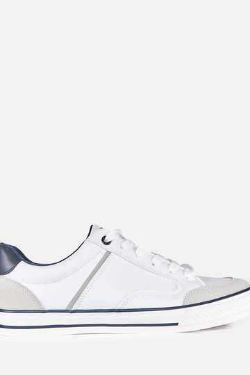 Scarpe sportive bianche da uomo con inserti blu scuro William 2