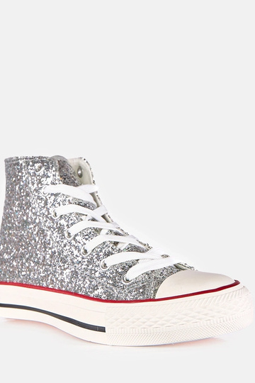 Scarpe sportive brillanti argento per donne Klaudi