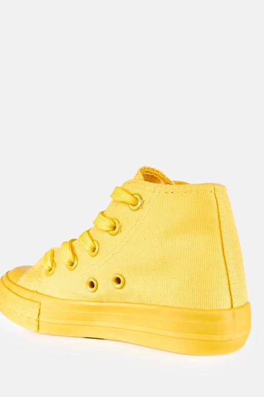 Scarpe sportive alte gialle per...