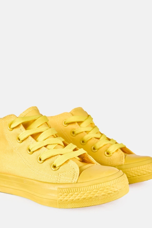 Scarpe sportive alte gialle per...