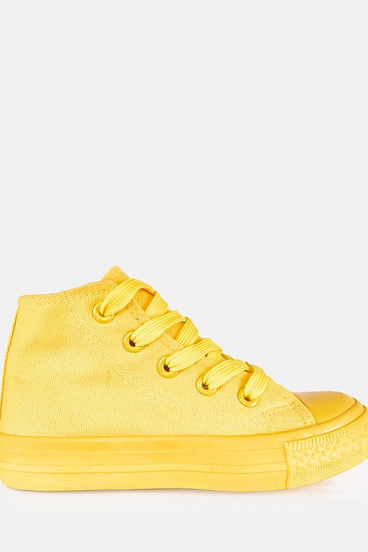 Scarpe sportive alte gialle per...