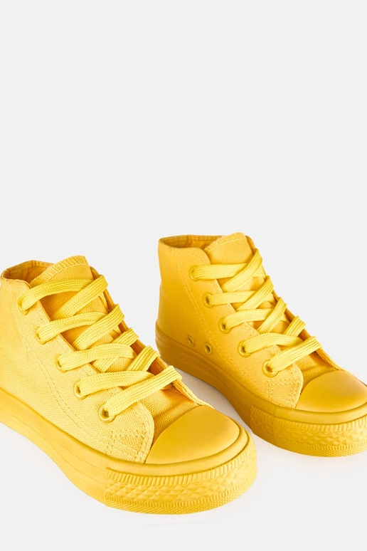 Scarpe sportive alte gialle per...