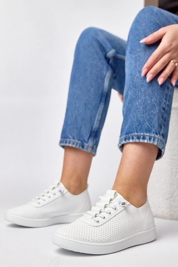 Scarpe sportive bianche perforate Adèle