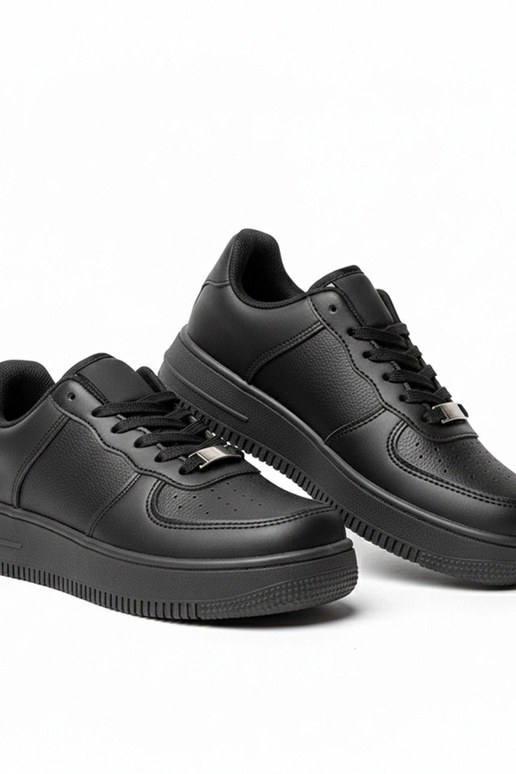 Scarpe sportive nere con piattaforma...