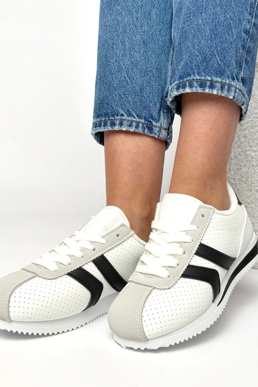 Scarpe sportive bianche e nere Camille