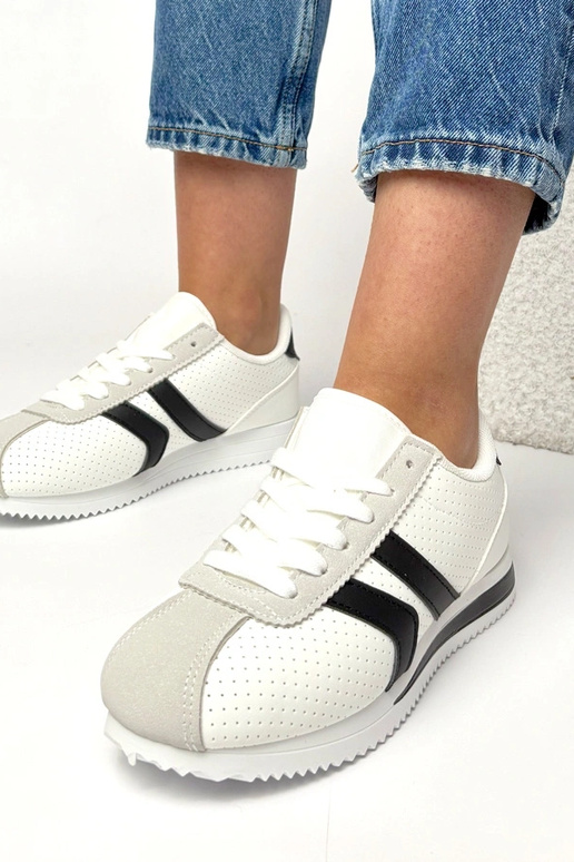 Scarpe sportive bianche e nere Camille