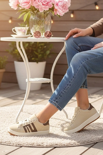 Scarpe sportive quotidiane color sabbia Delphine 2