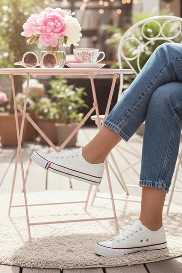 Scarpe sportive quotidiane bianche Manon