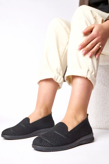 Scarpe da tennis in tessuto nere slip-on Noémie