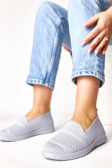 Scarpe da tennis in tessuto grigie slip-on Noémie