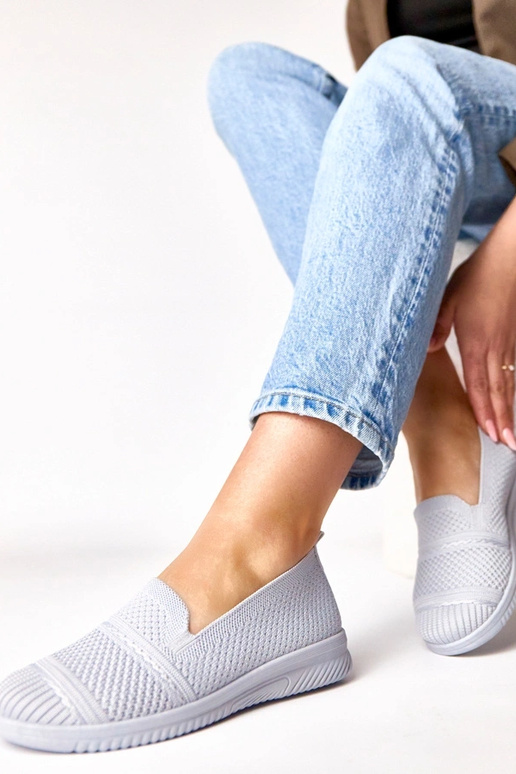 Scarpe da tennis in tessuto grigie...